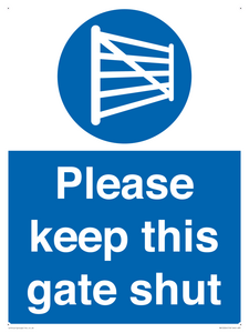 Please keep this gate shut